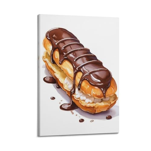 Impression sur toile moderne WIZIGM Aquarelle Chocolat Peint Décoration Murale 20x30