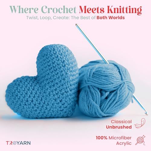 Image of 105245 - Turquoise Crochet & Knitting Yarn - 2 Skeins (2x383 Yds) - 100% Microfiber Acrylic