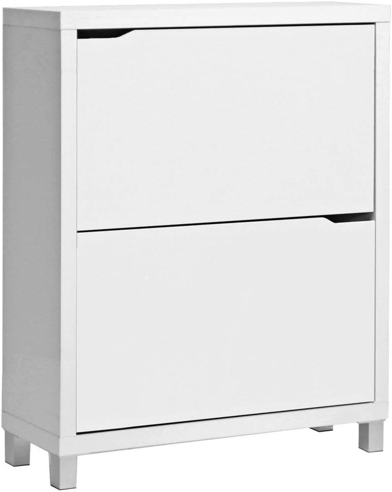 Baxton StudioSimms Shoe Storage Cabinet, White (88-4341-HiT)