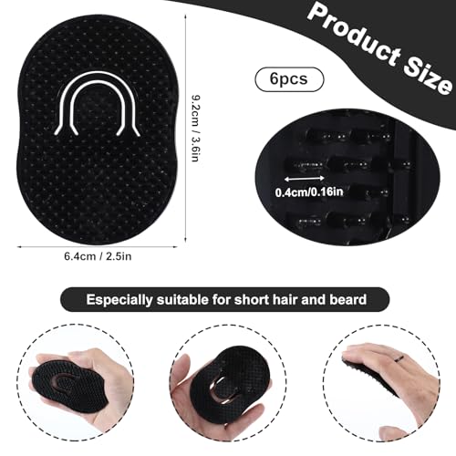 Peines de bolsillo Thinp pack 6 para hombre negro miniatura 3
