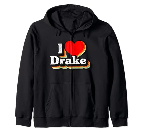 Cute Matching Couple Spouse I Love Heart Drake Zip Hoodie