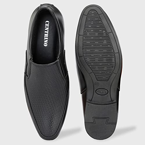 Image of Centrino Mens Formal Shoe |Slip-On Men's Formal Shoe | Stylish Non-Lace Design | Soft Cushioned Insole for Comfort | Perfect for Office & Formal Wear