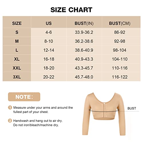 Lover-Beauty Arm Compression Sleeve Women Arm Shapers For Women Arm Lipo Faja Arm Lift Garment Arm Slimmer Post Surgical Bra Shapewear-Sk-M #TOP5