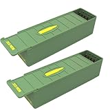 Ten Point Gear .556 / .223 Ammo Box 100 Round (2 Pack) Stackable Ammo Storage Case Organizer for .556 / .223 Rifle Ammunition with Secure Lid – Durable Ammo Holder Made in USA