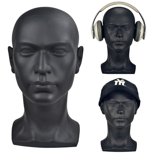 BLTYXT PVC Male Mannequin Head Professional Manikin Training Head for Display Headphone Game Console Hats Wigs Jewellery Glasses Facemask Caps Model Head (L30YH) BLTYXT PVC Male Mannequin Head Professional Manikin Training Head for Display Headphone Game Console Hats Wigs Jewellery Glasses Facemask Caps Model Head (L30YH)