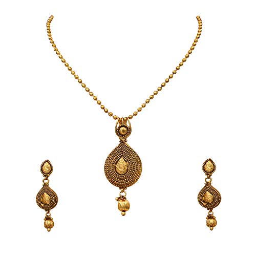 Buy JewelryGift Elegant Pendant Locket Set with Earrings Intricately