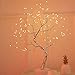Albero Bonsai Lampada,Acero Decorazione Luce Con 24 Luci LED Di Natale