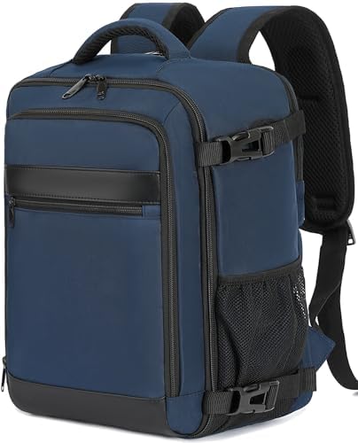 KLOSTAIN für Easyjet Handgepäck 45x36x20 Handgepäck Rucksack Reiserucksack Flugzeug Tasche 30L mit Laptop Rucksack 15.6 Zoll für Herren Damen Teenager Schulrucksack Jungen,Tiefblau