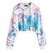 Produktbild LEEDY Damen LäSsiger Kapuzenpullover MäDchen Im Teenageralter Bunter Graffiti Druck Kapuzenpullover Mit Langen äRmeln Und Kurzen Oberteilen Bluse Sweatshirts Mit Strassenmode Winter Pullover