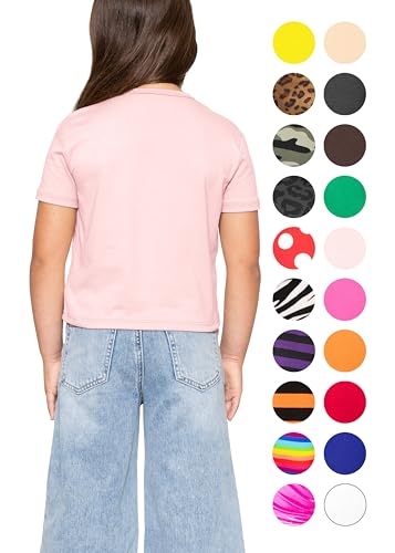 Image of Girls Long Sleeve Shirts | Soft Crew Neck Top | Short Sleeve | Long Sleeve Shirt Girls Size 2T - 16
