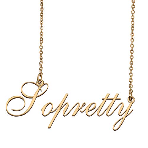 HUAN XUN Custom Made Delicate Any Name Necklace for Mother Sopretty