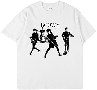 BOØWY バンド Tシャツ 白 新品 BOOWY ON MY BEAT GIGS 邦楽 ロック バンド Tシャツ - メルカリ