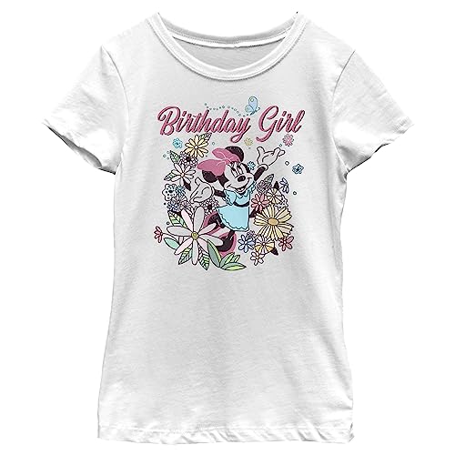 Fifth Sun Disney Minnie Mouse Bday Doodle Girls Short Sleeve Tee Shirt