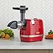 Omega H3000RED Cold Press 365 Juicer Slow Masticating Extractor Creates Delicious Fruit Vegetable and Leafy Green High Juice Yield and Preserves Nutritional Value, 150-Watt, Red