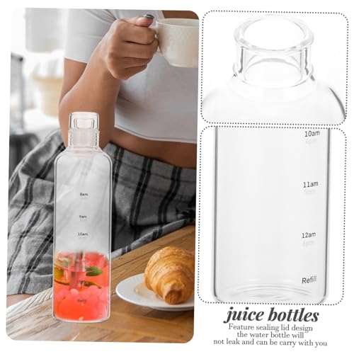 Bouteille d'eau transparente 500 ML avec échelle de temps