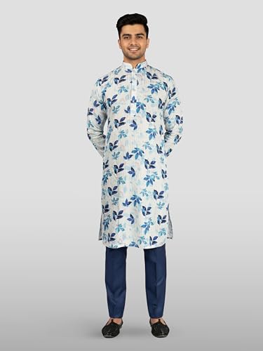 Image of VASTRAMAY Men's Silk Blend Men's Pant | Festive Ethnic Attire for Wedding, Party & Ramzan | Solid Traditional Outfit - Eid Special