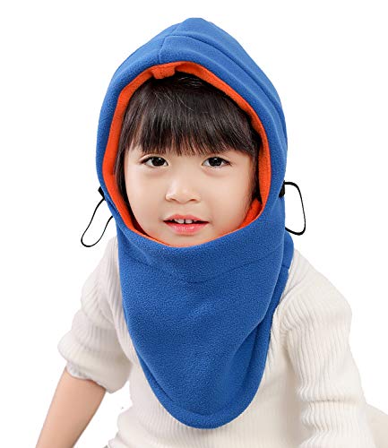 Kids Winter Windproof Cap,Children's Double Warm Balaclava Face Mask for Cold Weather,Neck Warmer,Adjustable Full Face Cover2