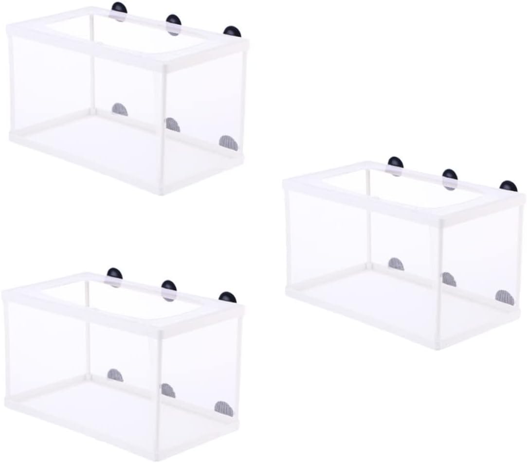 Toddmomy Large Fish Breeding Net with Suction Cups Hatchery Box for Fry Isolation Aquarium Divider Mesh Fish Breeding Divider for Tank Use