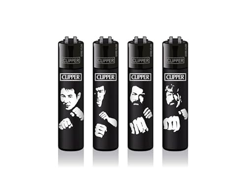 Clipper® 4er Set FFX Action Collection Lighter Flints Feuerzeug Schlüsselanhänger Flaschenöffner Cover