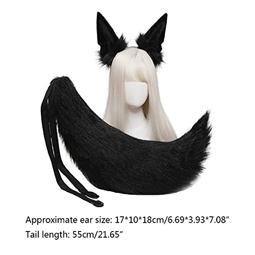 Oreilles loup Lolita ensemble coiffure fourrure sans glissement - 5