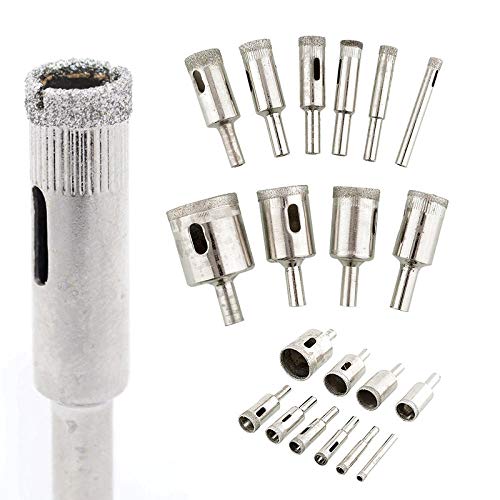 Set de 10 brocas de diamante 3-18 mm para vidrio y cerámica miniatura 5