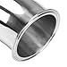 DERNORD 45 Degree Elbow | 4 Inch Tube OD Stainless Steel 304 Pipe Fitting Fits Tri Clamp 4 inch