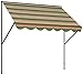 Produktbild Angerer Klemmmarkise Exklusiv mit Handkurbel, Terrasse/Balkon, einfache Montage ohne Bohren, Made in Germany, hochwertiger Stoff, UV-beständig, höhenverstellbar, wasserabweisend, 250 cm Grün