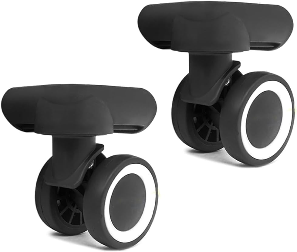 Langlebige Ersatz-Gepäckrollen for Koffer | Drehbare Trolley-Rollen | Schwarze Kofferhüllen(W194)
