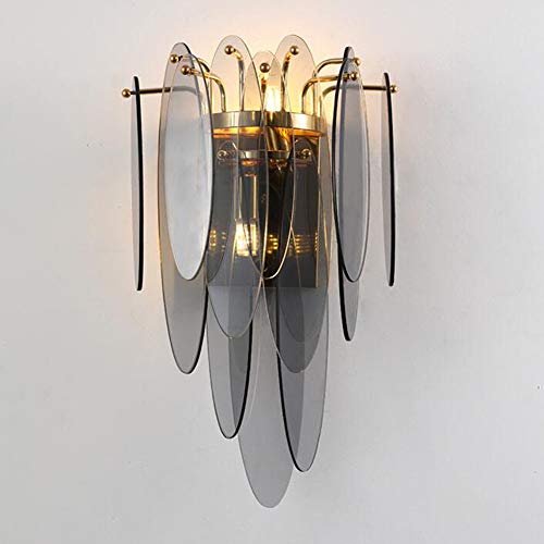Applique murale design feuille de verre G9 finition luxe doré