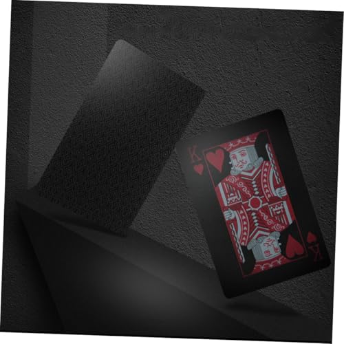 Didiseaon Wasserdichtes PVC Pokerkarten Set mit Kreativem Design und Papierbox Langlebige Plastikspielkarten für Familie und Freunde Biegsam und Reißfest Rotes Kartenspiel – Bild 5