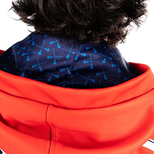 Chalktalksports Lacrosse Lace-Up Hooded Sweatshirt | Patriotic Lacrosse | Adult Small #TOP5