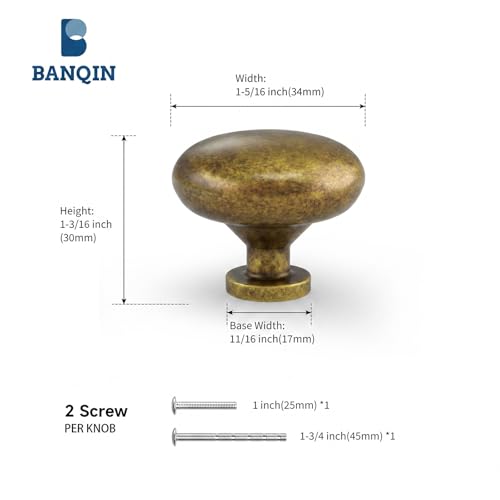 Banqin Antique Brass Cabinet 10 Pack Knobs Antique Brass Cabinet Knobs by Banqin - Used condition - Image 2