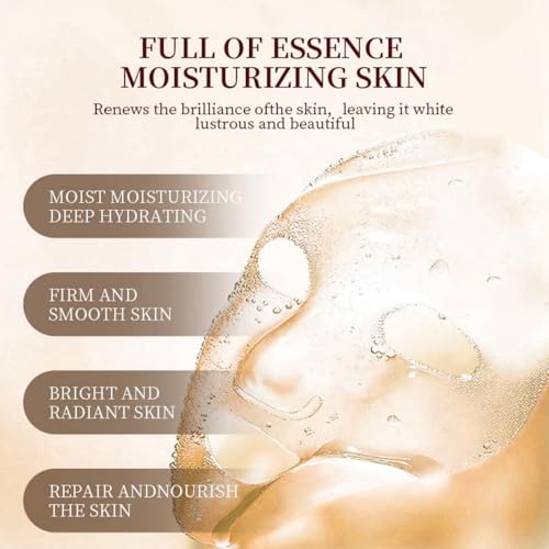 5PCS Silk Sheet Snail Essence Face Mask Sheets,Collagen Sheet Mask,Deep Hydration Moisturizing,Nourishing and Soothing Sheet Mask for Dry and Tired Skin,Highprime Collagen Film,Fade Fine Lines - Image 4