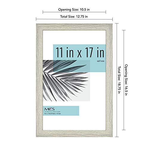 Mcs Studio Gallery Frame, Gray Woodgrain, 11 X 17 In , Single #TOP3