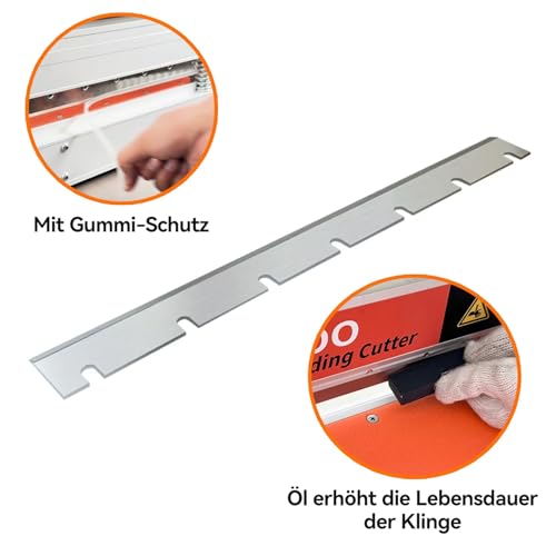 Laminierte Bodenschneidmaschine mit Ersatzklingen, Zozen 33CM Ethylen-Bodenschneidmaschine mit Rädern, Vinylplatten-Schneidmaschine - Schnitt in Winkel und Länge in nur einem Schritt, Bodenwerkzeuge