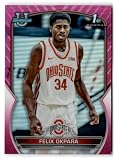 2022-23 Bowman University Chrome Refractor Pink #94 Felix Okpara 1st Bowman EX Excellent