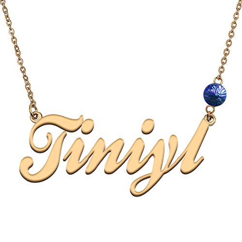 HUAN XUN Custom Choker Birthstone Tiniyl Name Necklace Best
