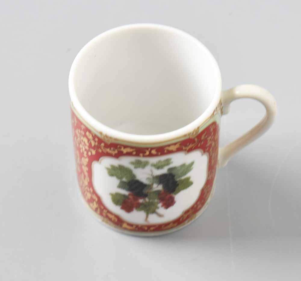 Amazon | 陶器製 VINTAGE 金彩 葡萄柄 デミタスカップ エスプレッソ