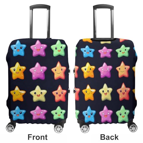 Colorful Stars Luggage Cover Protector Printed Washable Anti-Scratch Travel Suitcase Covers S3
