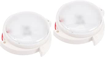 Housoutil 2pcs Sensor Light White Acrylic Led Round Flat Panel Light ...