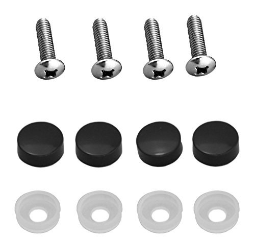 Mesport Carbon Fiber Style Stainless Steel Rust Free License Plate Cover Frames Holder With Screw Caps For Tesla (1Cb) #TOP2