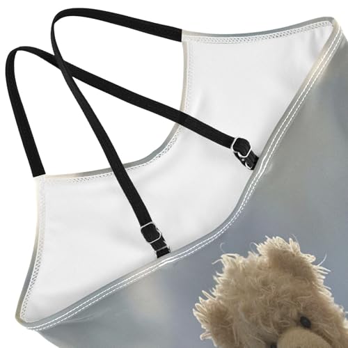 Teddy Bear Surfing Girls' Swimwear with Adjustable Shoulder Strap, 3-10T Beach Bathing Suit, Girls Athletic Swimsuit4