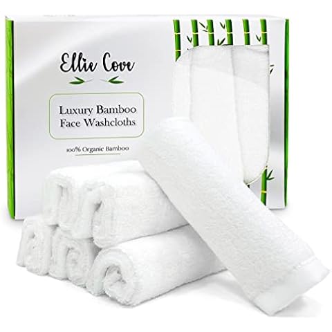 Ellie Cove Organic Bamboo Facial Washcloths Cover