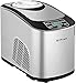 Produktbild MVPower Silber Eismaschine 2L,Speiseeismaschine mit Kompressor 140W, Automatisch Selbstkühlendem Speiseeisbereiter,LCD-Anzeige,Zwei Möglichkeiten(Weich oder Hart Eiscreme),für Eis,Joghurt und Sorbet