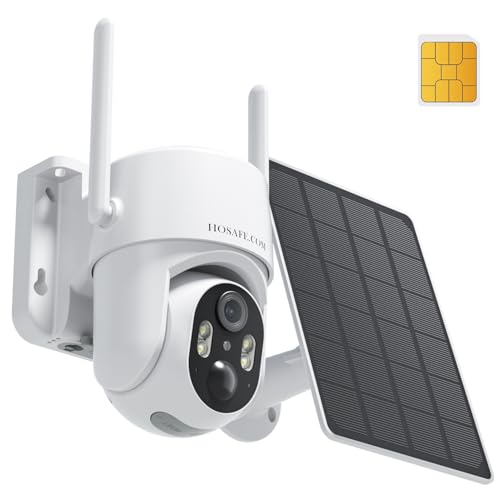 HOSAFE.COM 4G LTE Camara Vigilancia Exterior Solar Sin WiFi, Cama...