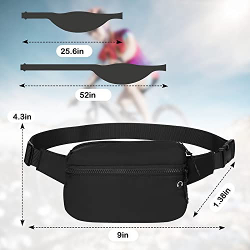 Vinabo Sac Banane Homme Femme Sac Banane Imperméable avec Prise Casque et 2 Poches Chic Sac Banane Ceinture Réglable pour Taille pourd'entraînement en Plein Air Randonnée Camping – vue 3