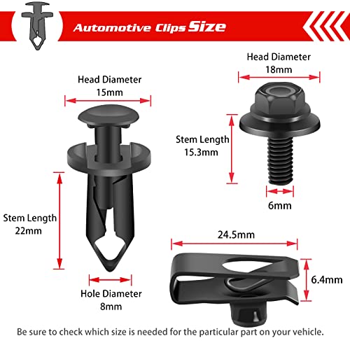 Image of OTUAYAUTO 35PCS Universal Under Cover Engine Splash Shield Bolts