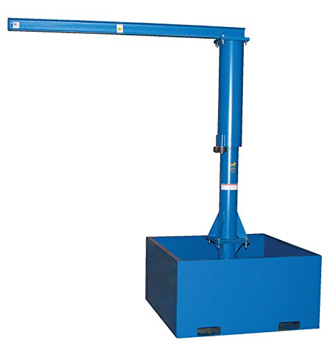 Vestil JIB-CB-50-10-10 Portable Jib Crane, Fork Tube Base, 500 lb Capacity, 135-1/8", Blue #1