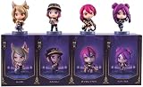 BASICF Juego de equipo Kda con imagen de personaje de animación, exquisita y encantadora figura de muñeca de niña, utilizada para regalo de caridad Hero Alliance, con caja original y tarjeta de