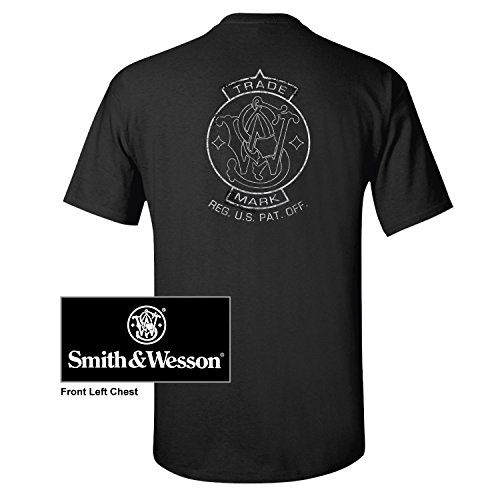 Smith & Wesson Men's Distressed Trademark Tee (Back Print) -